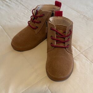 UGG Tan Kids Boots with Red Laces